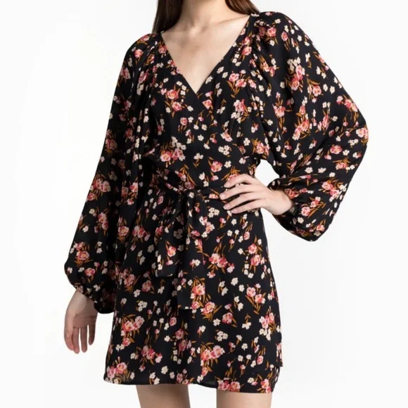 ALC Floral Black Dress - Picture 2 of 8